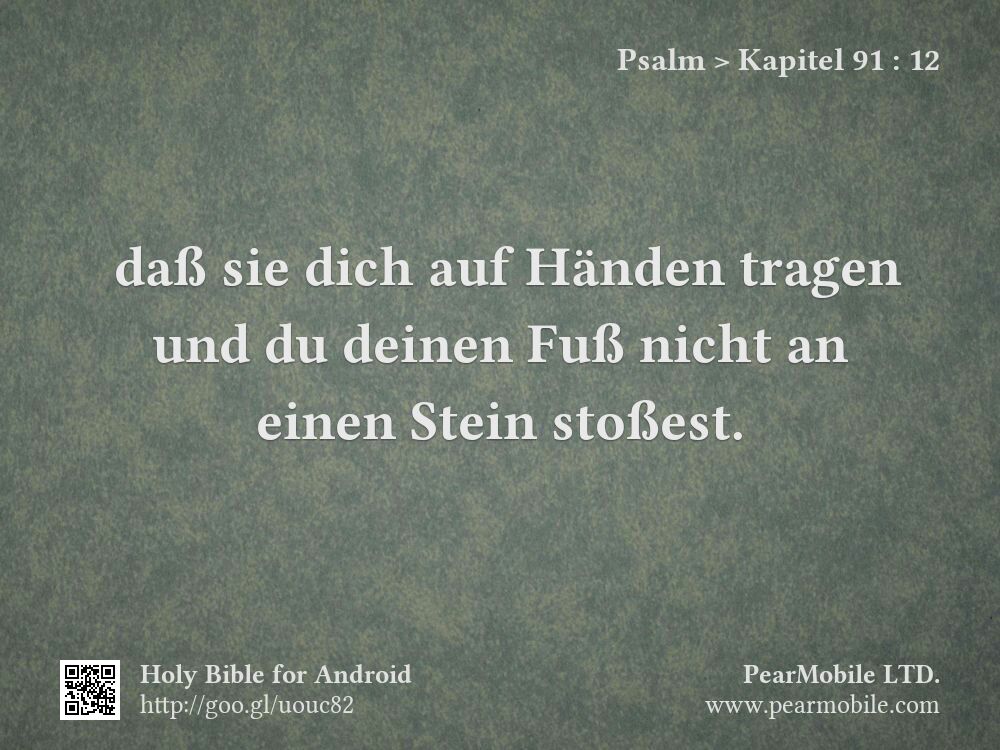 Psalm, Kapitel 91:12
